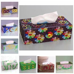 Stitch New Special shape Diamond painting DIY roll tissue box storage box Jewellery box cartoon diamond Children's cross stitch gift