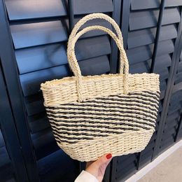 Evening Bags Summer Beach Straw Shoulder For Women Top Handle Bag Rattan Boho Basket Ladies Woven Tote Handmade Casual Handbags