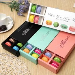 Macaron Box posiada 12 wnęki 20*11*5 cm Pakowanie do żywności Prezenty Papierowe pudełka na imprezę do piekarni Cupcake Candy Biscuit Buffin Box Nowy pudełko