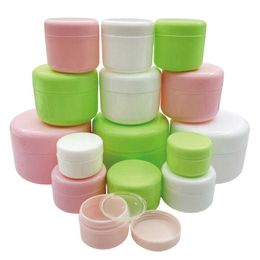 30Pcs 10g/20g/30g/50g/100g Empty Makeup Jar Pot Refillable Sample Bottles Travel Face Cream Lotion Cosmetic Container White R795