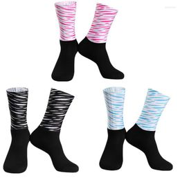 Sports Socks Anti Slip Silicone Seamless Cycling Integral Moulding High-tech Bike Sock Compression Bicycle Outdoor Running