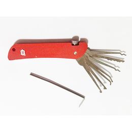 Locksmith Tools Haoshi Tools Fold Lock Pick Red Color Lock Picks Tools Padlock Jackknife Jack Knife