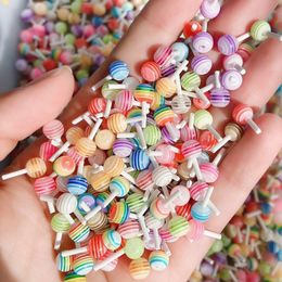 Nail Art Decorations 4mm 6mm lipop Charms Kawaii Resin Acrylic Accessories Jewelry Colorful Mini Sweet Candy Manicure 5020pc 230606