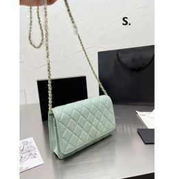 Designer-Umhängetasche, Luxusmarke, Umhängetasche, Woc, modisch, schlicht, klein, klassische Klappe, quadratische Tasche, Damen-Leder-Kaviar-Kette, Handy-Handtaschen, Geldbörse