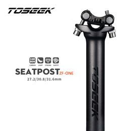 Bike Stems TOSEEK ZF-One Carbon Seatpost 27.230.831.6mm Matte Black MTBRoad Bike Seat Post Length 280mm Seat Tube Bicycle Parts 230606