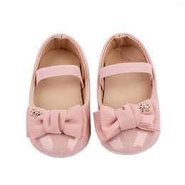 First Walkers EWODOS 0-18Months Toddler Baby Girls Mary Jane Flats Non-Slip Sole PU Leather Dress Shoes Bowknot Lovely Kids Princess