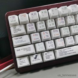 Tastaturen Tasten Cherry Profile Programmer Style Minimalistische weiße Tastenkappe für Switch-Tastatur Custom