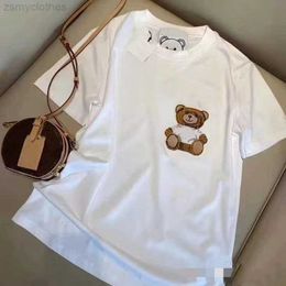 Men's T-Shirts Plus Size Mens designer T-Shirt For Men Tee Womens Shirts Hi-Q Fuzzy bear tshirt With Letters Casual Summer Short Sleeve Man Tee