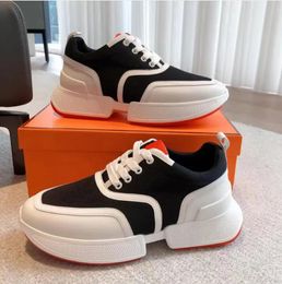 Top Luxury Comfort Men casual shoes summer sneaker GIGA SNEAKERS Increase Platform shoes Rubber leather Soft Comfortable trainers lace up 38-45Box