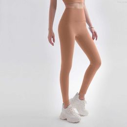 Lu Align Lu Seamless Yoga Pant Woman Naked Full Längd snabb torr kondition Långa byxor Jogging Hög midja Sweatpants Träning Förtjäder