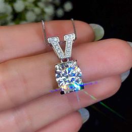 2020 Classic 2ct AAAAA Zircon cz Pendant Silver Color Party Wedding Pendant necalace for women Bridal Engagement Jewelry