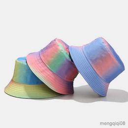 Wide Brim Hats New Spring Cotton Bucket Women Summer Sunscreen Hat Colourful Outdoor Fisherman Beach Cap R230607