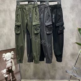 Mens Pants Cargo Pant Classic Multi Pocket Overalls Straight Casual Cloth Trousers Design stones Joggers Pants islands