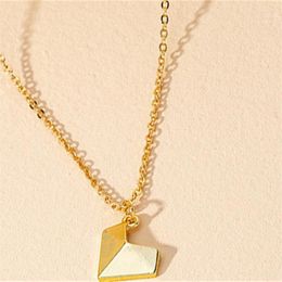 Chains Lover Necklaces Gold Color Love Heart For Couples Pendant Choker Initial Chain Wedding Necklace Anniversary Gift