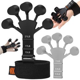 Hand Grips Finger Gripper Patients Strengthener Guitar Flexion And Extension Training Device 6 Resistant Strength Trainer 230606