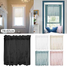 Curtain Lace Floral Curtains Kitchen Coffee Bedroom Rod Short 24 X 29 Inches 1Panels