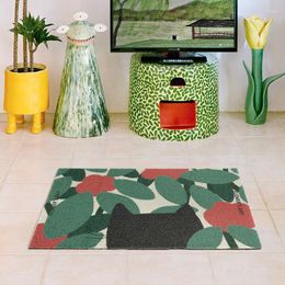 Carpets Floral Welcome Mat Nordic Cuttable Carpet Area Floor Door Anti Dust Pad Household Supplies Accessories Aesthetic Home Decor