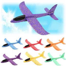 Diecast Model 48cm Large EVA Foam Aircraft Toy Hand Throw Flight Glider Airplane DIY Throwing Roundabout Kid Gifts 230605