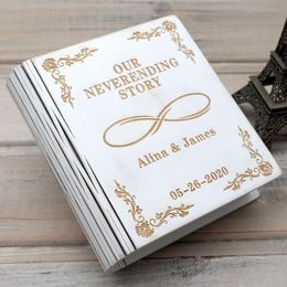 Jewelry Boxes Personalized Wedding Ring Box Custom Ring Holder Wood Book Ring Box Jewelry Bearer Rustic Valentine Wedding Gift Engagement Box 230606