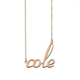 Pendant Necklaces Cole Name Necklace Custom For Women Girls Friends Birthday Wedding Christmas Mother Days Gift