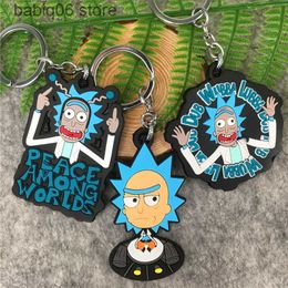 Keychains American animation series~anime film and television double-sided PVC soft rubber key chain gift key chain pendant 3 T230607