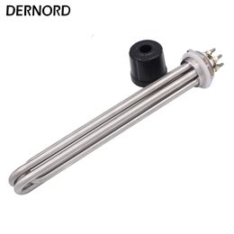 Heaters DERNORD 380V 9KW 1.5"BSP Screw In Type Immersion Heater Electrical Water Heating Element Industrial Heater