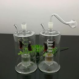 Smoking Pipes bongs Manufacture Hand-blown hookah New Double Bird Disc Filter Glass Water Smoke Bottle