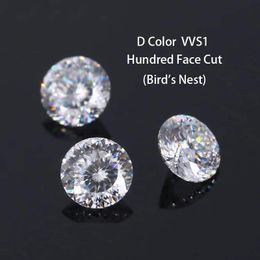 Diamanti sciolti Real 0.5-3ct D Color VVS1 Nido d'uccello Taglio pietra sciolta Gra Pass Diamond Tester Lab Pietra preziosa per gioielli in oro 18k fai da te 230607