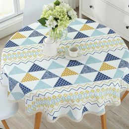 Table Cloth Rural Style Cotton Linen Dining Decorated Mediterranean Can Wash The Tablecloth Oil And Water Proof