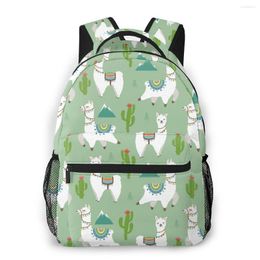 School Bags Women Backpack With Multiple Using Backpacks Tribe Llama Alpaca Cactus Pattern Female Bag Girls Travel