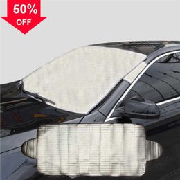 Car Snow Ice Protector Visor Sun Shade Fornt Rear Windshield Cover Block Cover Front Rear Block Window Windshield accessories