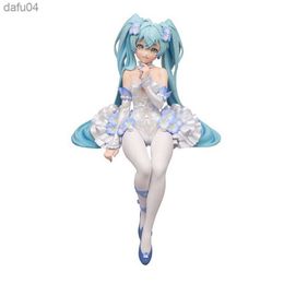 Judai Original Furyu VOCALOID Hatsune Miku Flower Fairy Nemophila PVC Action Figure Model Doll Toys L230522