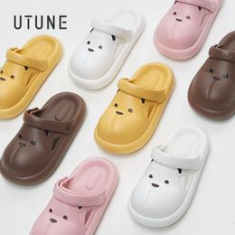 Slipper UTUNE EVA Bear Children Shoes for Kids/Woman/Man Slippers Home Outdoor Sandals Kids Shoe Soft Bottom Cute Comfortable Boys Girl 230606