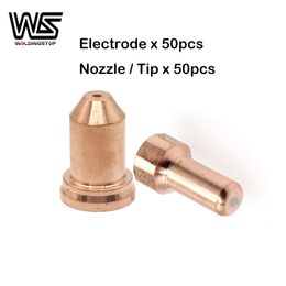 Mondstukken PTM80 PTM80 IPT80 IPT80 PT80 Plasma Cutter Torch Consumables Electrode Tip/Nozzle 1.1mm/1.2mm/1.3mm PKG/100