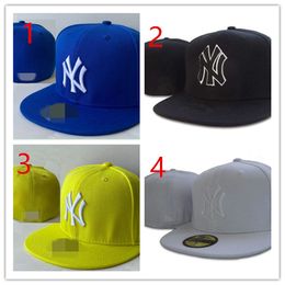 Good Quality Fashion 36 Colours Classic Team Navy Blue Colour On Field Baseball Fitted Hats Street Hip Hop Sport York Full Closed Design Caps h8-6.7