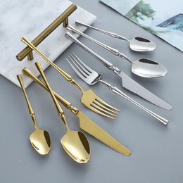 Dinnerware Sets Stainless Steel Tableware Thickened 304 Small Waist Restaurant Western Steak Knife Fork And Spoon Set