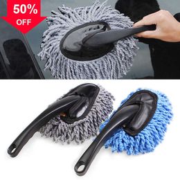 Car Cleaning Brush Vehicle Clean Tool Microfiber Brush Car Washing Glass Brushes Durable Soft Mop Dusting Tool Auto Accessories