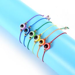 Turkish Evil Eyes Bracelets for Women Colorful Rope Chain Woven Lucky Bracelet Friendship Jewelry