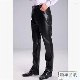 Men's Pants Fashion Spring Autumn Leather Men Trousers Pantalones Hombre Cargo For Straight High Waist Motorcycle Clothes