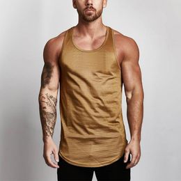 Muscleguys Men's Mesh Tank Tops Fitness Clothing 2021 Summer Muscle Vest Gyms Stringer Tanktop Canottiere Bodybuiding