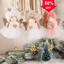 Car Christmas Decorations Crafts Plush Angel Girl Doll Pendant Christmas Tree Pendant Decor Christmas Gift Car Ornament