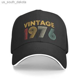 Classic Vintage Born In 1976 46 Years Old Baseball Cap for Women Men Adjustable 46th Birthday Gift Dad Hat Performance L230523
