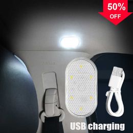 New Car LED Wireless Touching Night Light High Brightness Car Interior Reading Lamp USB Charging Illumination Mini Light