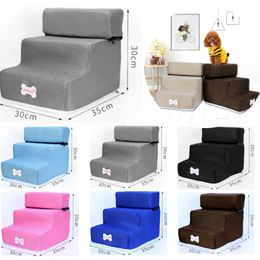 Pens Dog House Dog Stairs Pet 3 Steps Stairs for Small Dog Cat Pet Ramp Ladder Antislip Removable Dogs Bed Stairs Pet Supplies