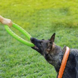 Dog Toys Pet Flying Discs EVA Dog Training Ring Puller Resistant Toys For Dogs Floating Puppy Bite Ring Toy Interactive