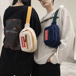 2023 New Korean Edition Ins Fashion Versatile Waist Bag Jump Di Bag Fashion Breast Bag Men's Leisure Fashion Girls' Small Body Bag