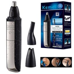 Cleaners Keme 385 3in1 Waterproof Nose Ear Hair Trimmer for Men Rechargeable Eyebrow Beard Trimmer Electric Ear Cleaner Nose Hair Removal