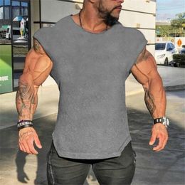 Brand Gyms Tank Top Mens Sleeveless shirts Summer Cotton Slim Fit Men Clothing Bodybuilding Undershirt Fitness tops