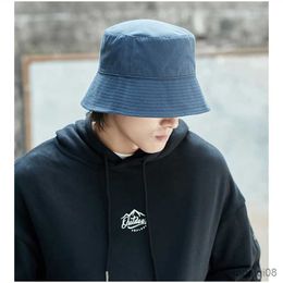 Wide Brim Hats New Summer Men's Breathable Thin Sun Caps Protection Male Bucket Hat Solid Hip Hop Large R230607