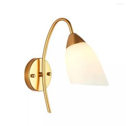 Wall Lamp E27 High Temperature And Anti-glare Golden Paint 12w Nordic Background Bracket